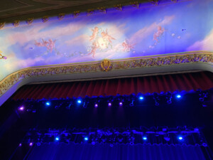 The gorgeous ceiling at the Music Hall in Portsmouth, New Hampshire
